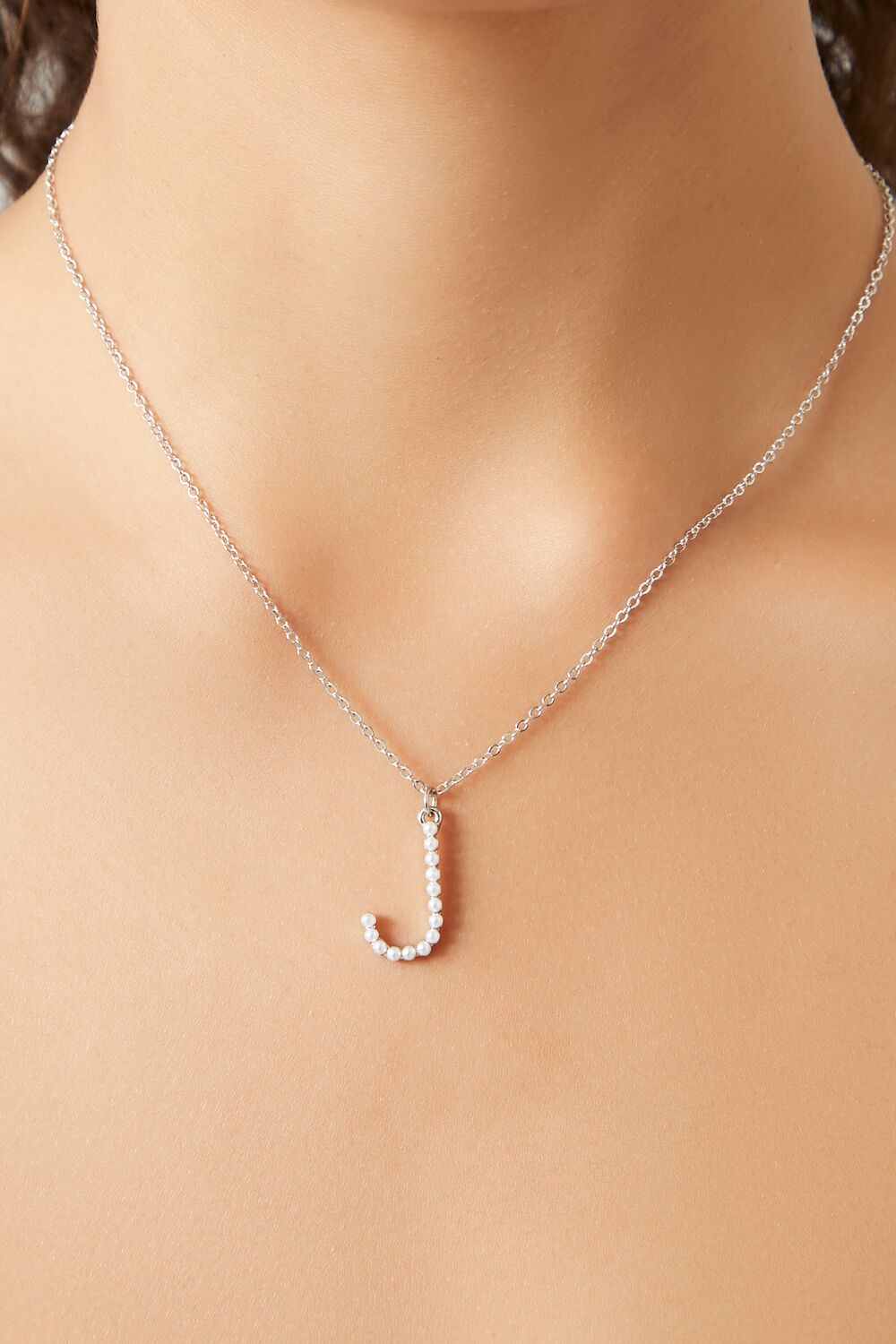 Rhinestone Initial Pendant Necklace