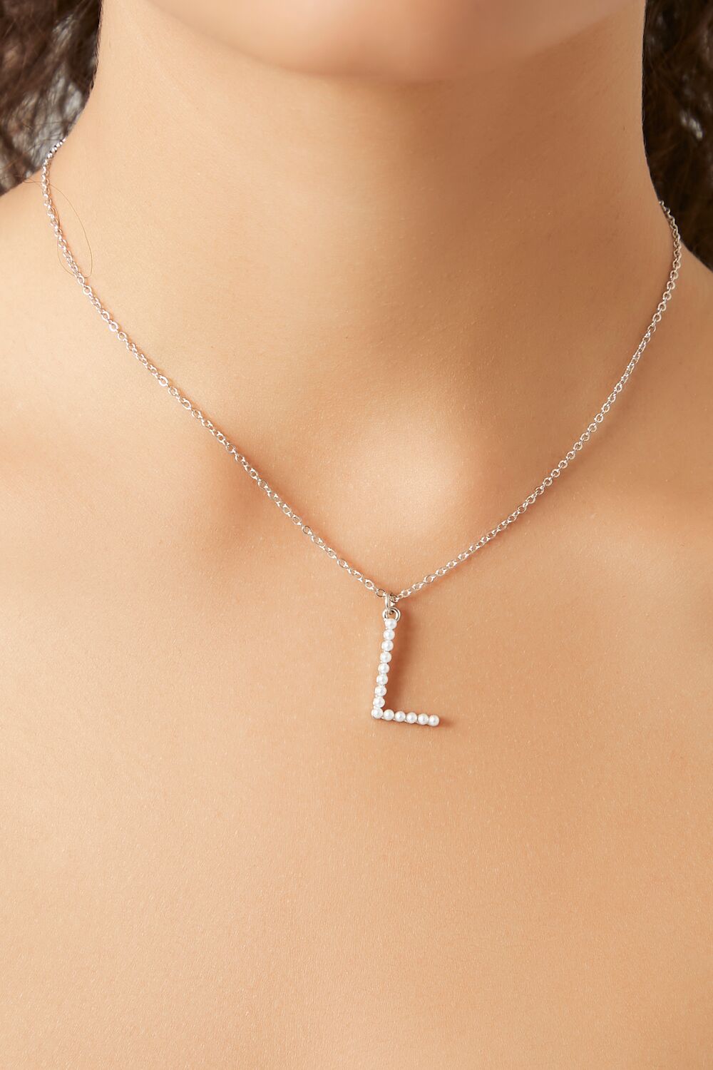 Rhinestone Initial Pendant Necklace