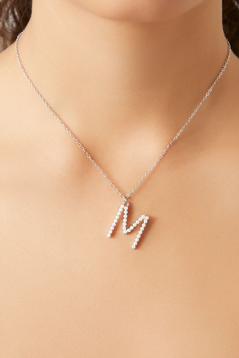 Rhinestone Initial Pendant Necklace