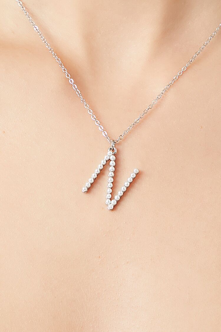 Rhinestone Initial Pendant Necklace