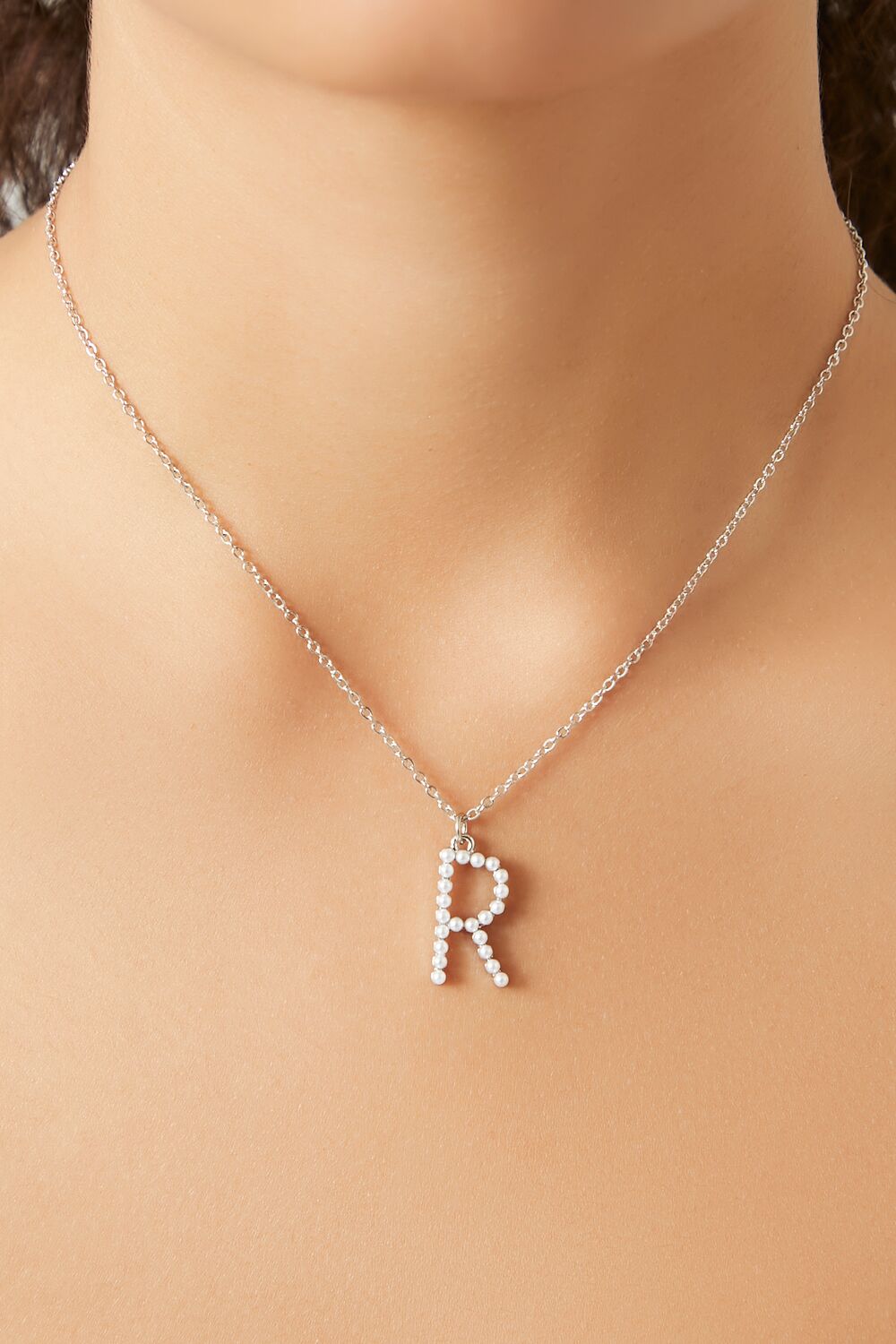 Rhinestone Initial Pendant Necklace