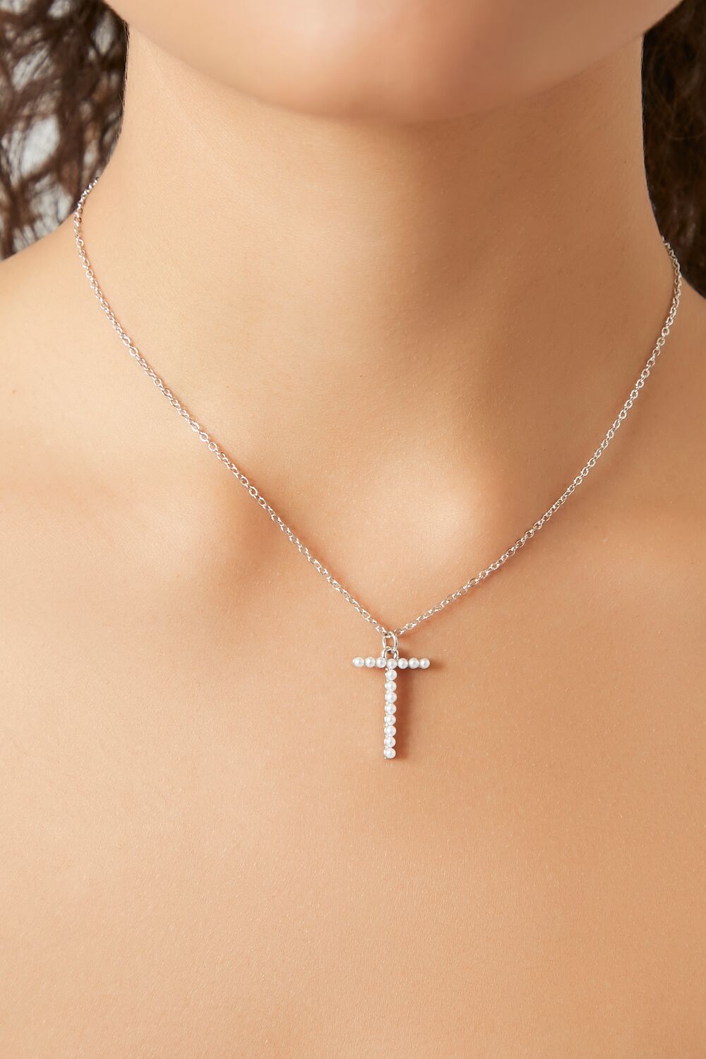 Rhinestone Initial Pendant Necklace