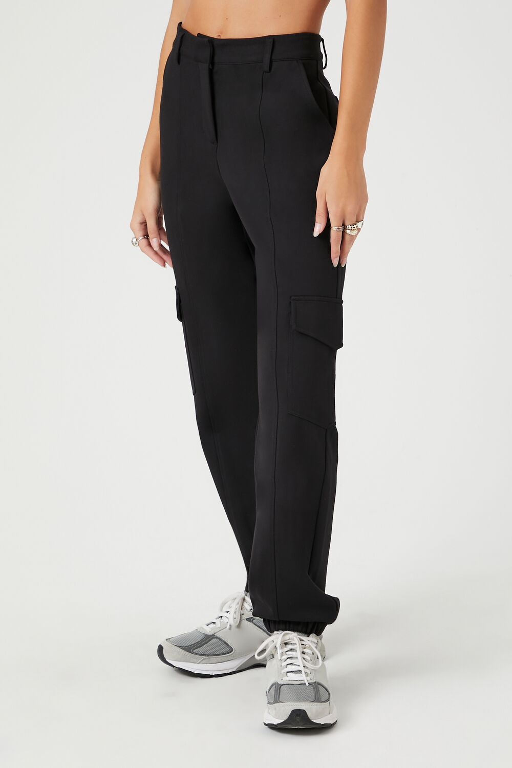 Seamed High-Rise Cargo Joggers