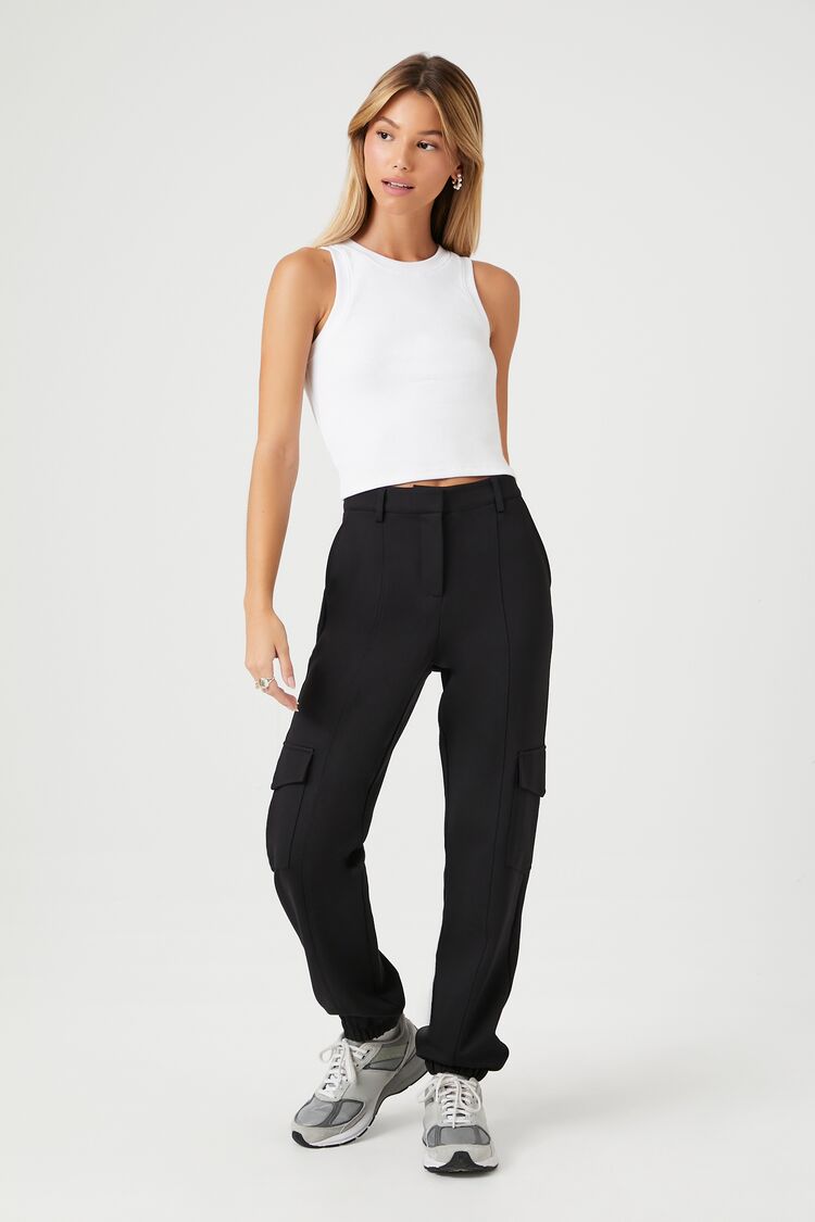 Seamed High-Rise Cargo Joggers