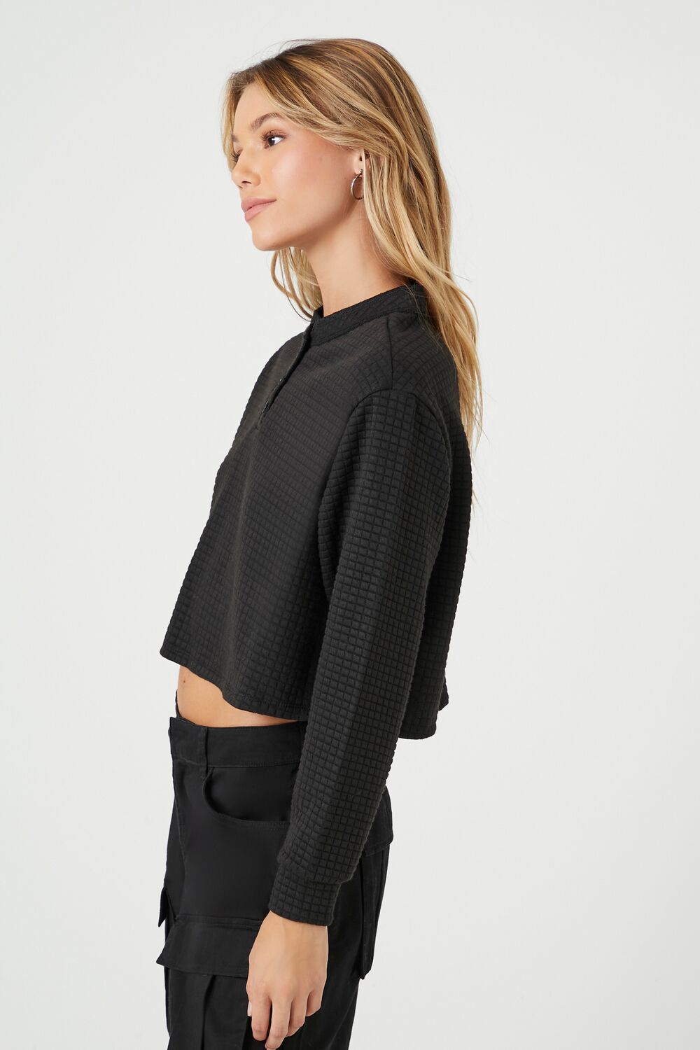 Waffle Knit Crop Top