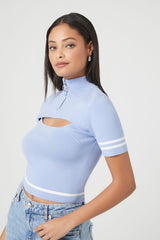 Sweater-Knit Cutout Crop Top