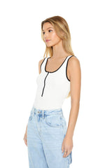 Sweater-Knit Tank Bodysuit