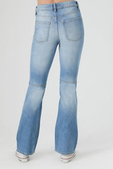 Seamed Mid-Rise Bootcut Jeans