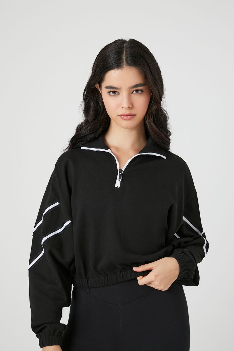 Half-Zip Drop-Sleeve Pullover