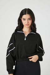 Half-Zip Drop-Sleeve Pullover