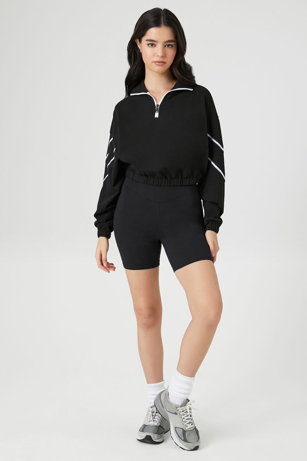 Half-Zip Drop-Sleeve Pullover