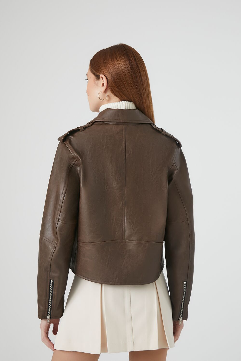 Boxy High-Low Moto Jacket