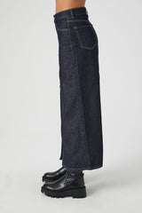 Denim Maxi Slit Skirt
