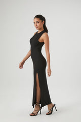 Ribbed Knit Sleeveless Maxi Dress