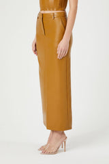 Faux Leather Maxi Skirt