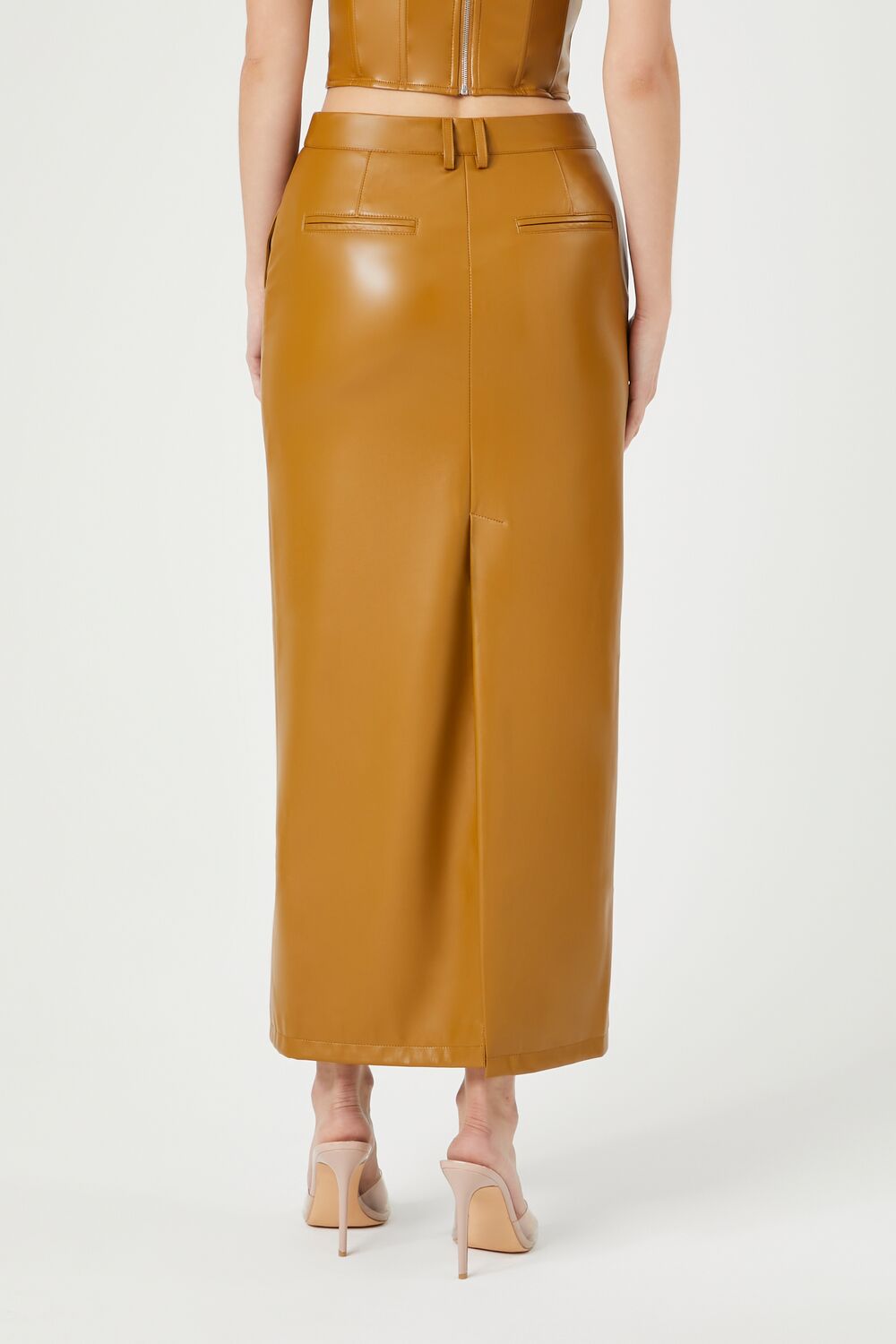 Faux Leather Maxi Skirt