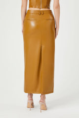 Faux Leather Maxi Skirt