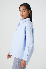 Poplin High-Low Shirt