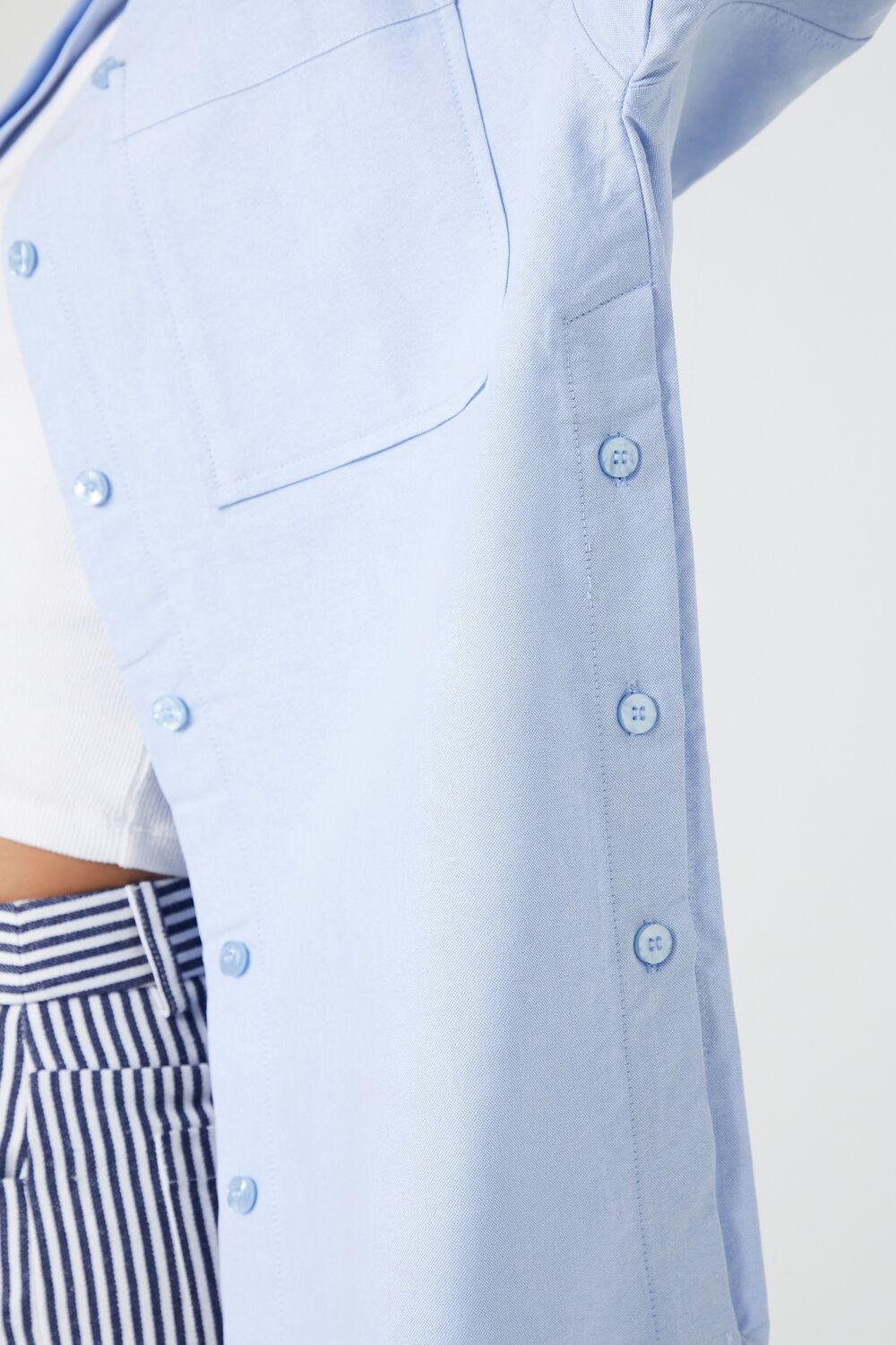 Poplin High-Low Shirt