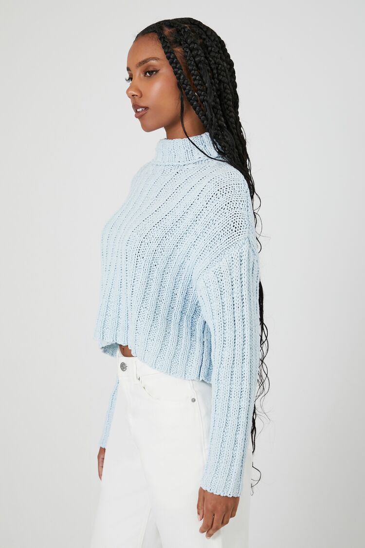 Ribbed Knit Turtleneck Sweater