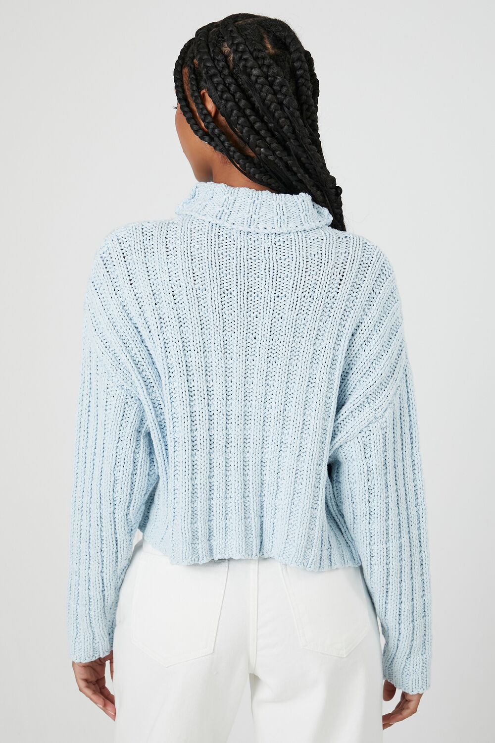 Ribbed Knit Turtleneck Sweater