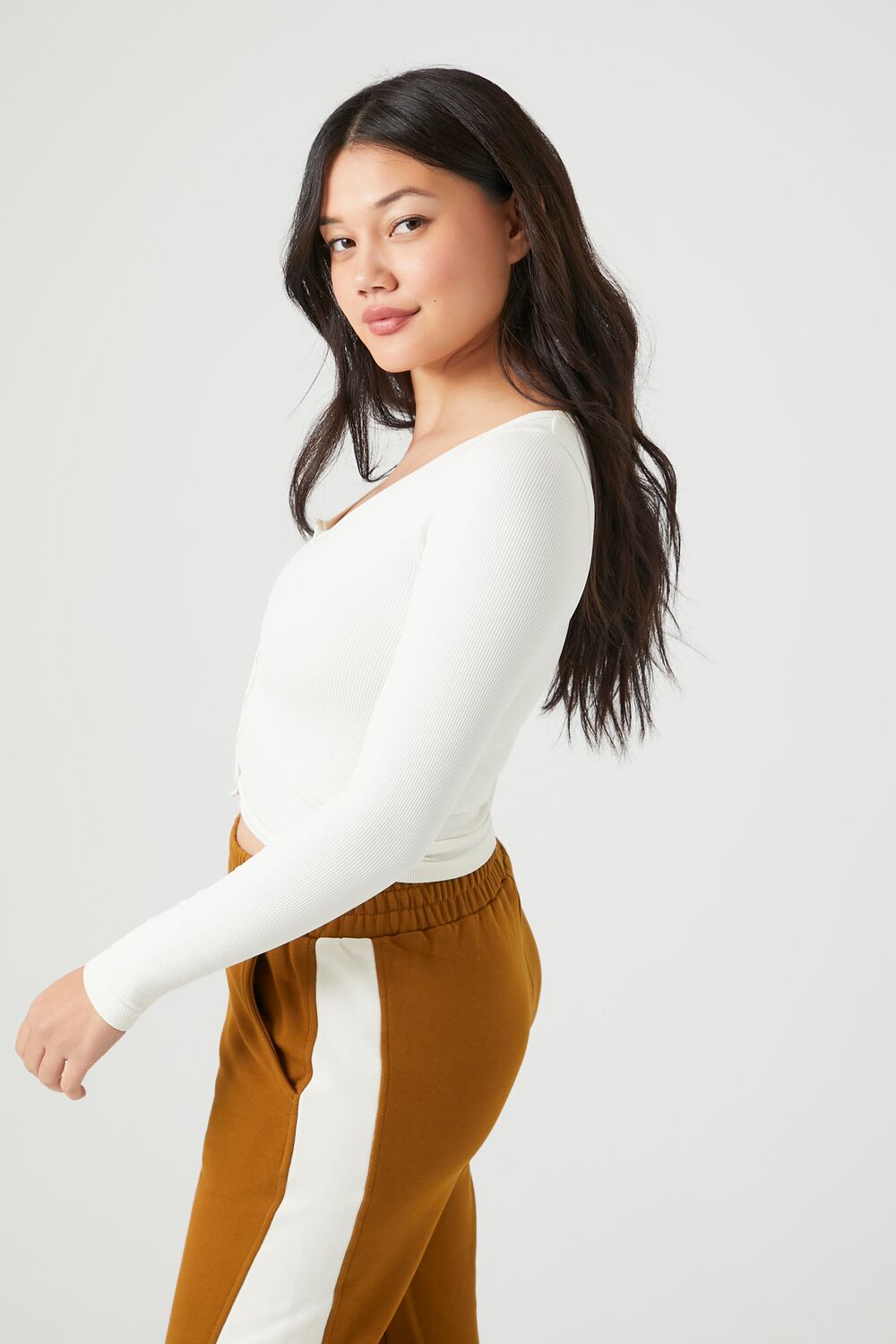 Seamless Ribbed Knit Crop Top