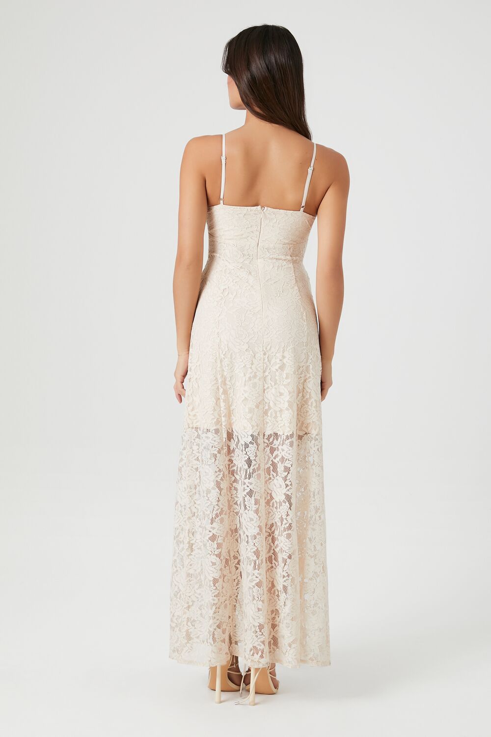 Crochet Lace Sheer Maxi Dress