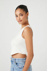 Cropped Rib-Knit Tank Top