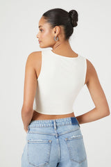Cropped Rib-Knit Tank Top