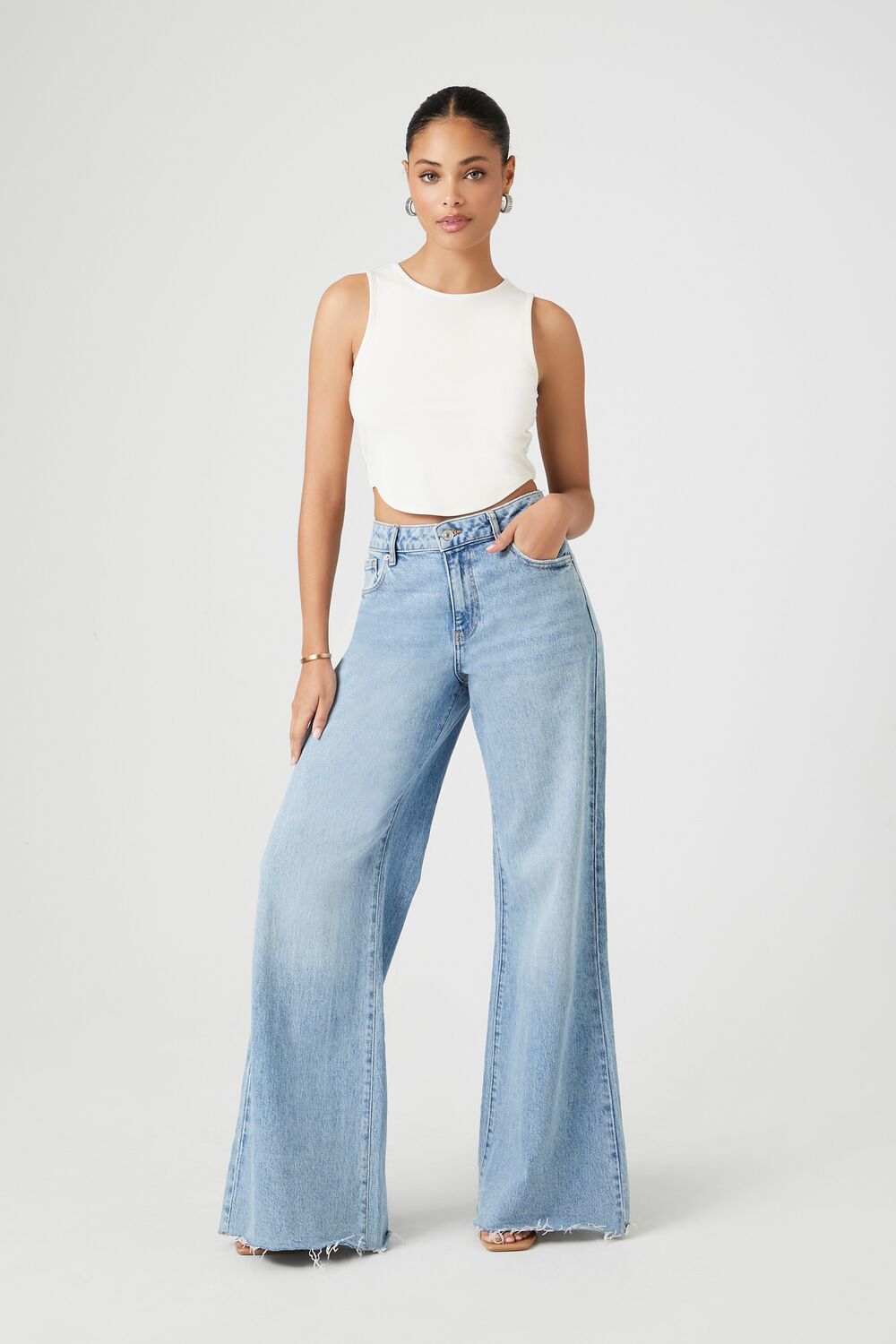 Cropped Rib-Knit Tank Top