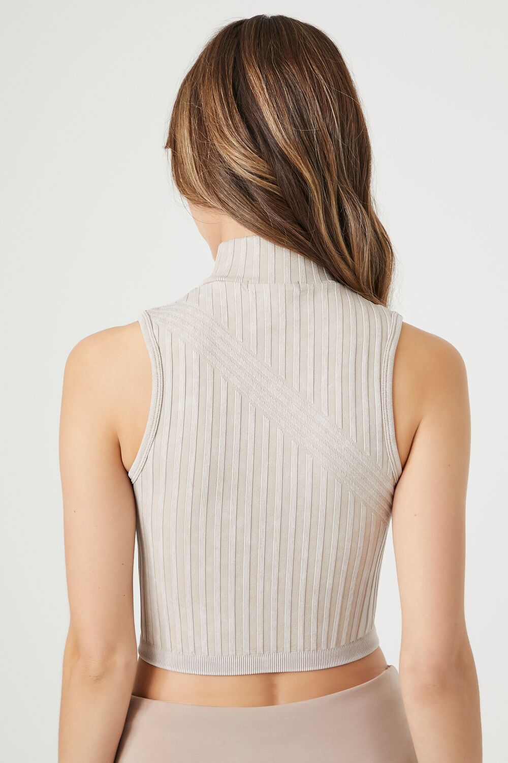 Seamless Ribbed Knit Crop Top