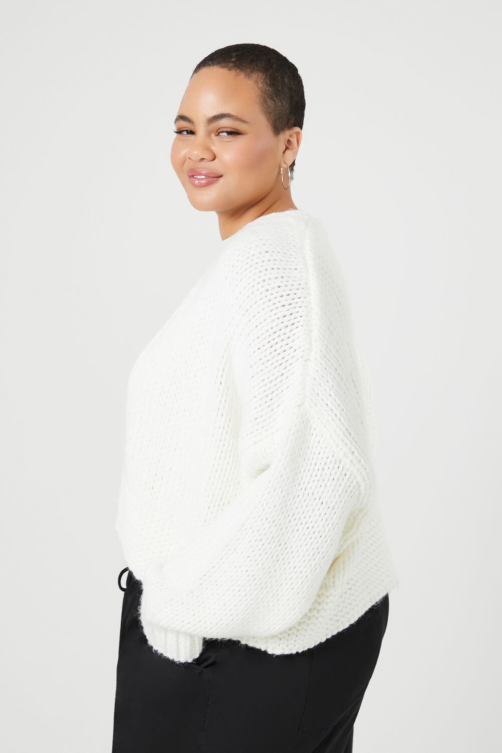Plus Size Open-Front Cardigan Sweater