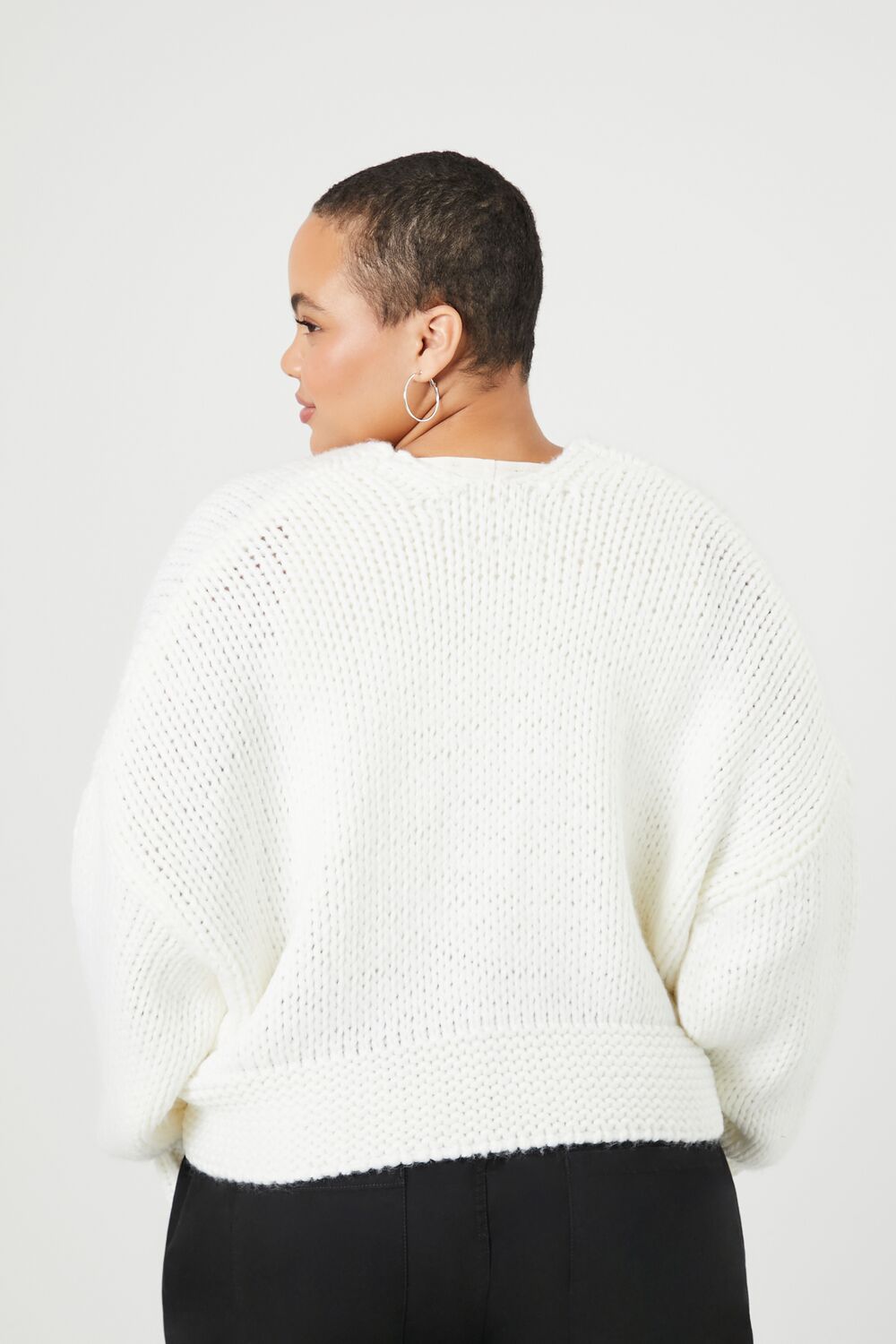 Plus Size Open-Front Cardigan Sweater