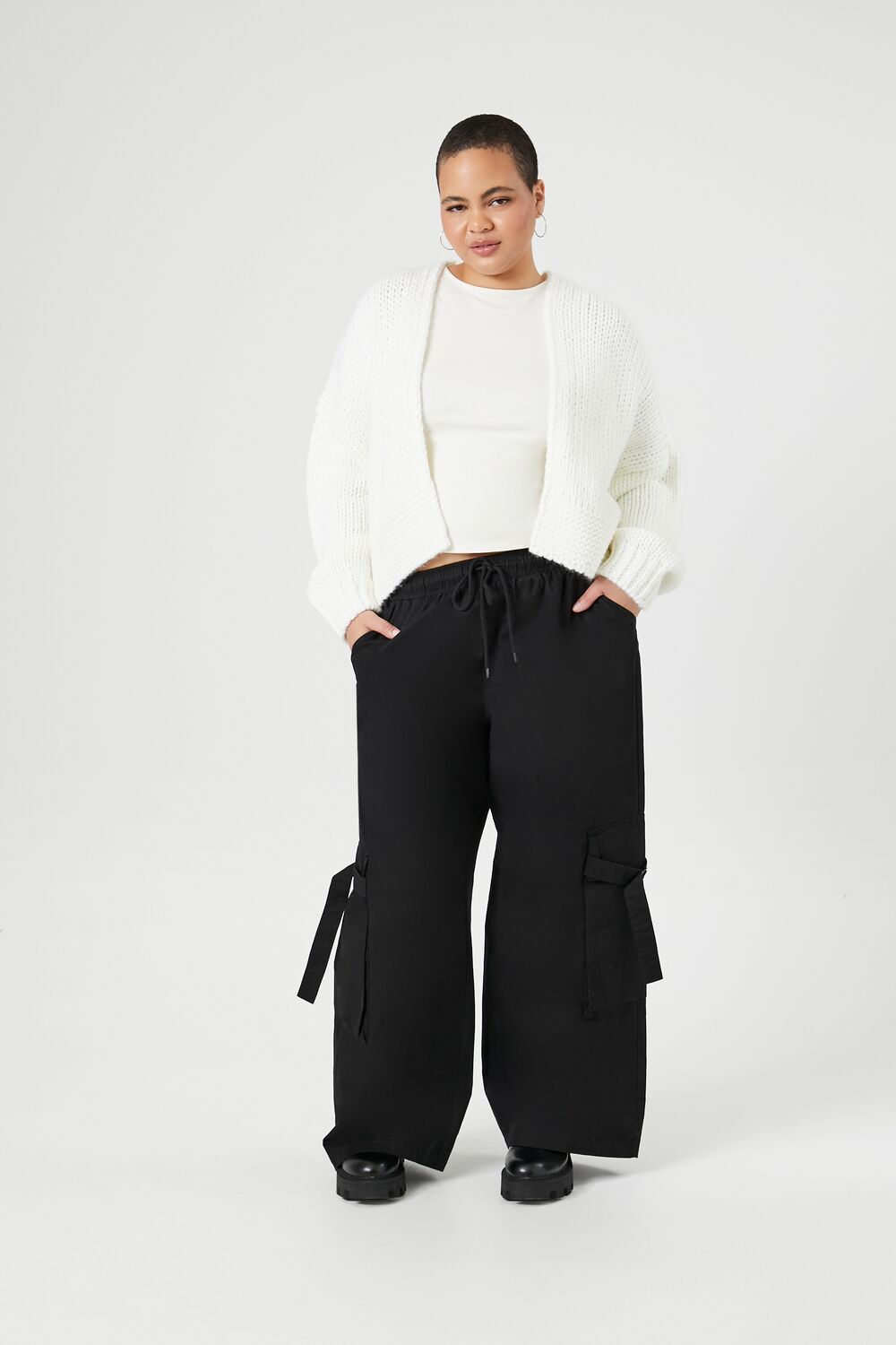 Plus Size Open-Front Cardigan Sweater