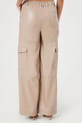 Faux Leather Cargo Pants