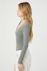 Cotton-Blend Scoop Bodysuit