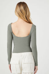 Cotton-Blend Scoop Bodysuit