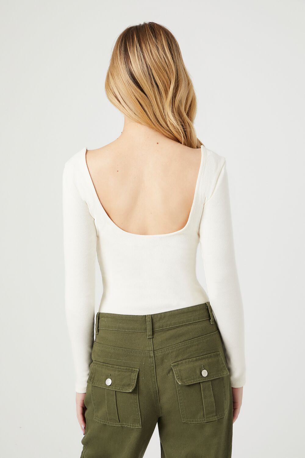 Cotton-Blend Scoop Bodysuit