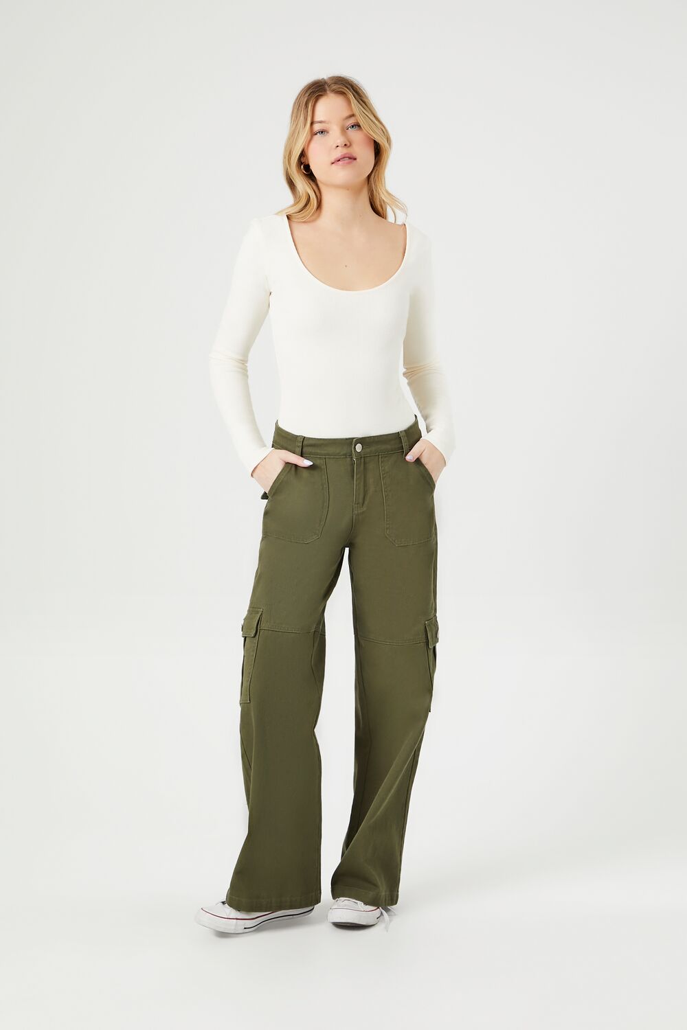Cotton-Blend Scoop Bodysuit