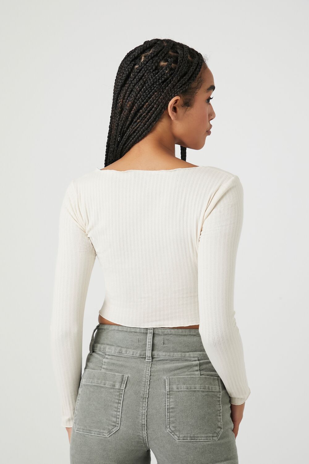 Pointelle Knit Crop Top