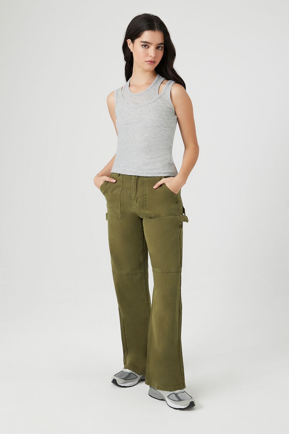 Ribbed Knit Combo Tank Top