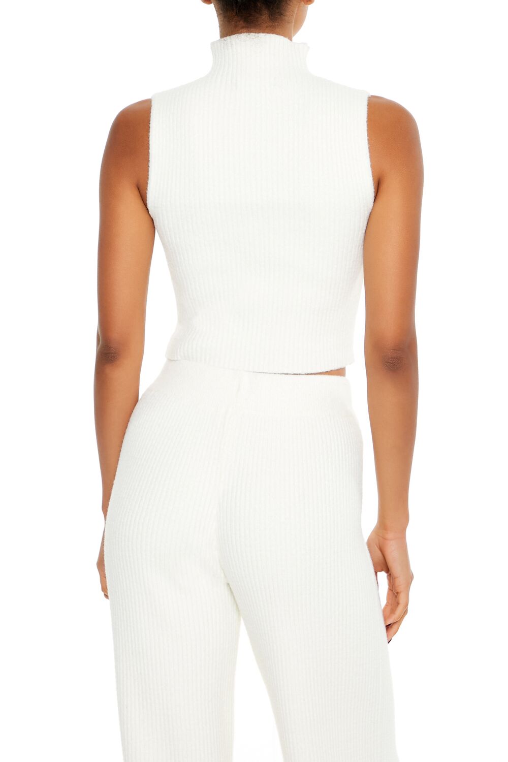 Sweater-Knit Turtleneck Crop Top