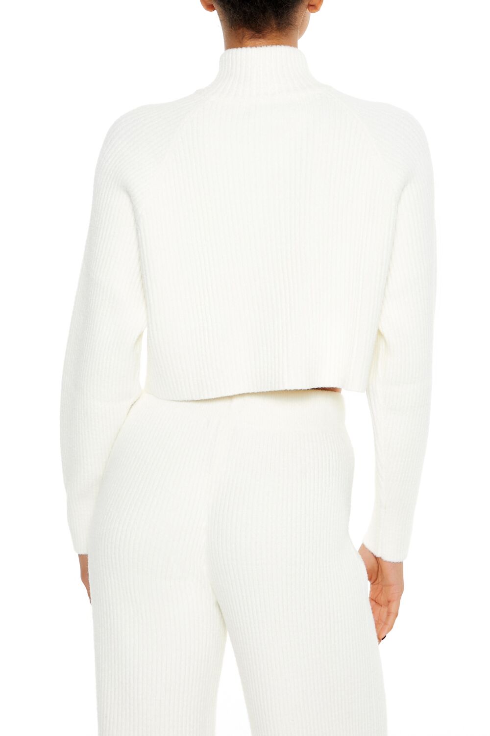 Ribbed Knit Zip-Up Sweater