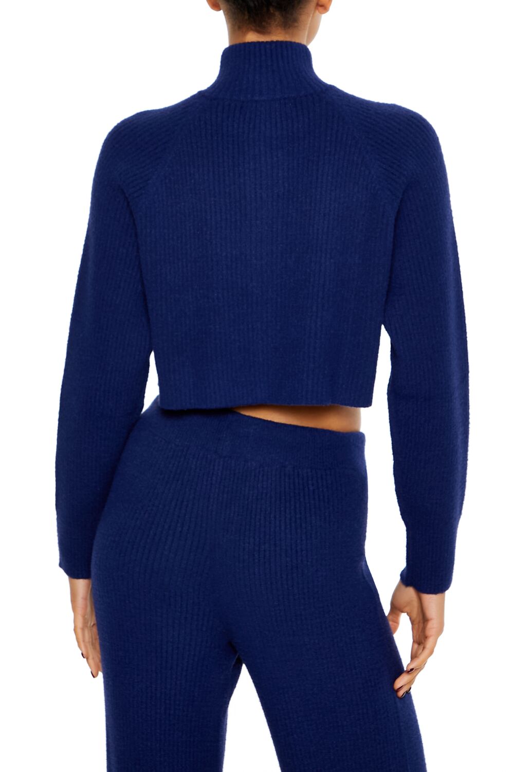Ribbed Knit Zip-Up Sweater