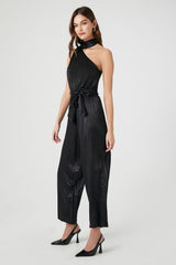 Satin One-Shoulder Jumpsuit
