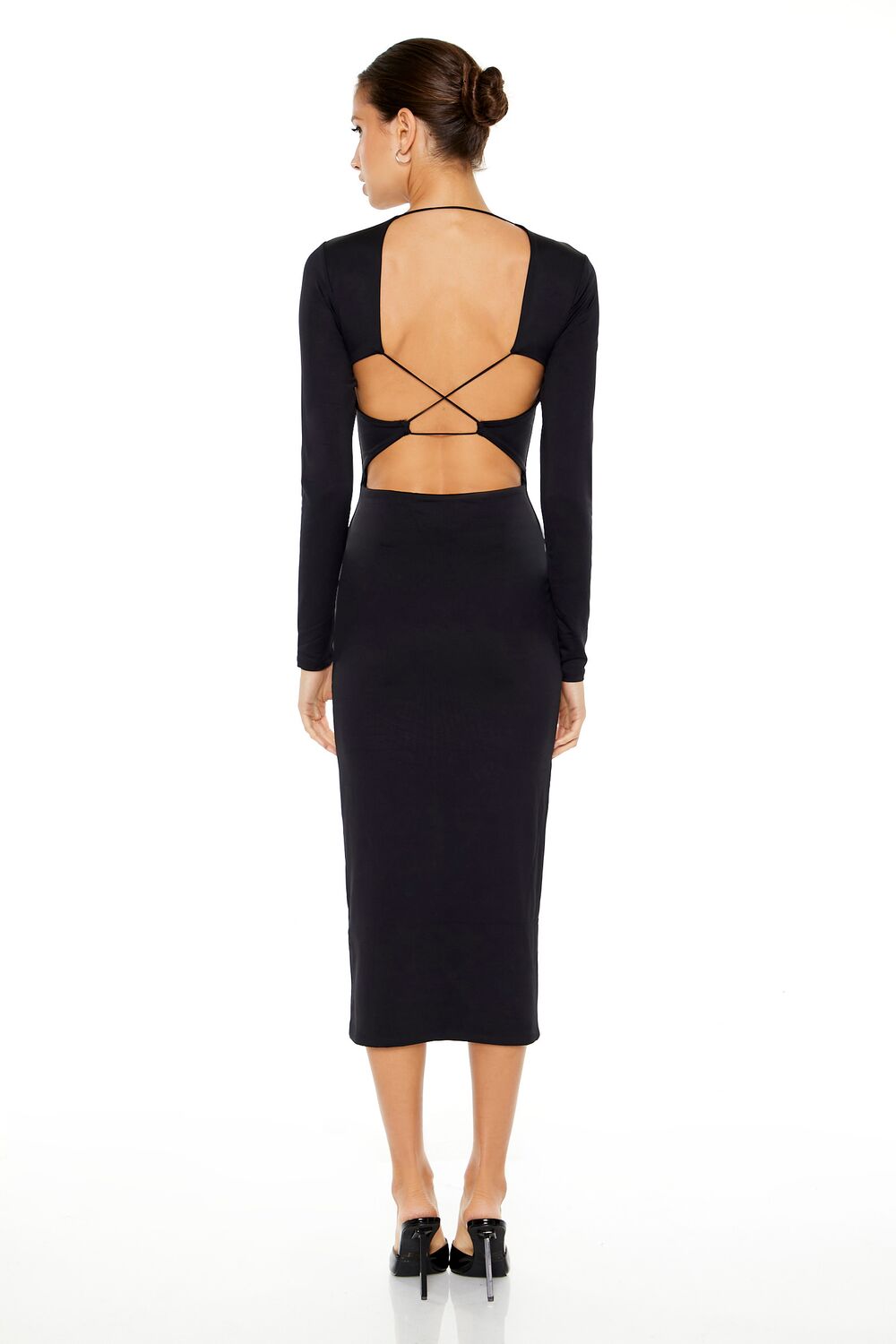 Contour Sculpt Strappy Midi Dress