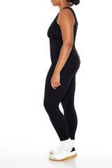 Plus Size Ribbed Knit Tank Jumpsuit