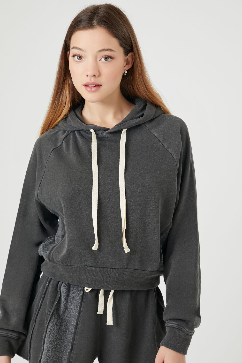 Reworked Fleece Raglan Hoodie