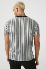 Striped Contrast Crew Tee