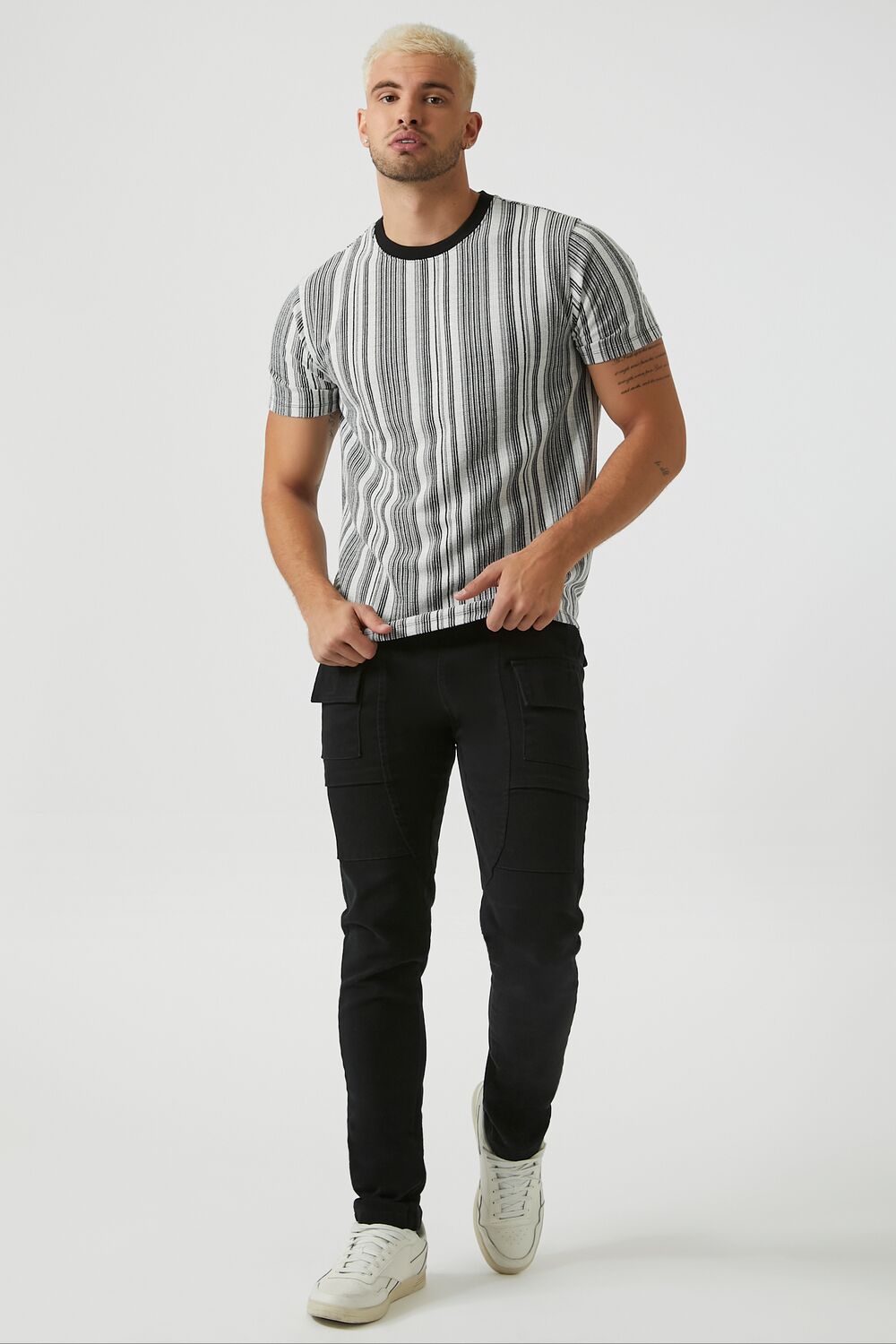 Striped Contrast Crew Tee
